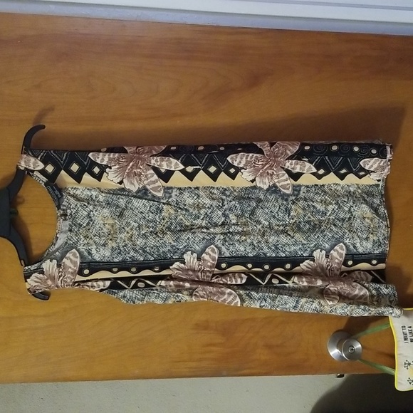 Rayon Tribal Tank Dress Size Large: B - Picture 1 of 6